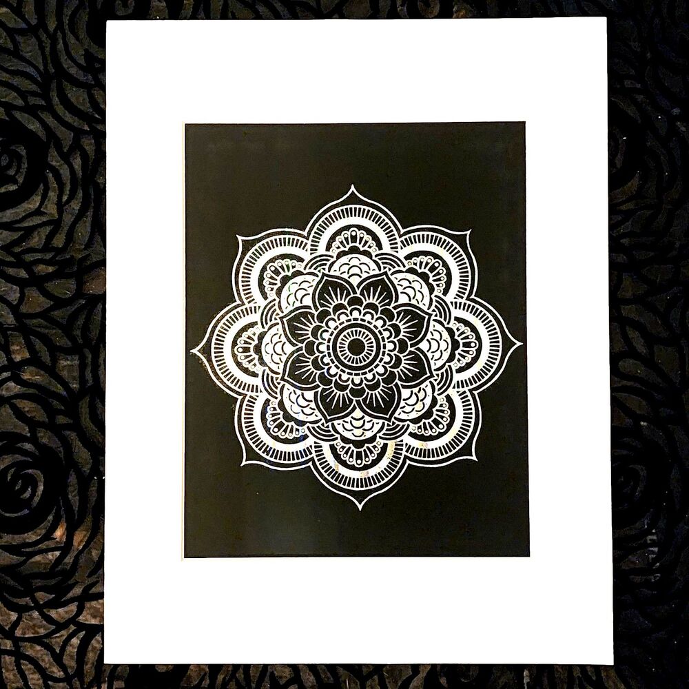 Holographic Mandala Matted Print